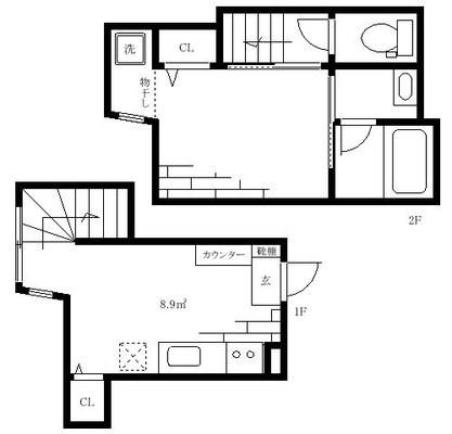 南北線 アパート 1DK