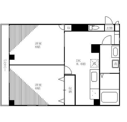 南北線 マンション 2DK