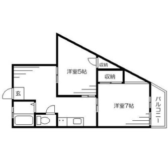 東京都北区栄町 賃貸マンション 2DK