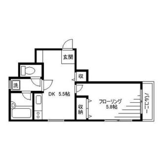 東京都北区岩淵町 賃貸マンション 1DK